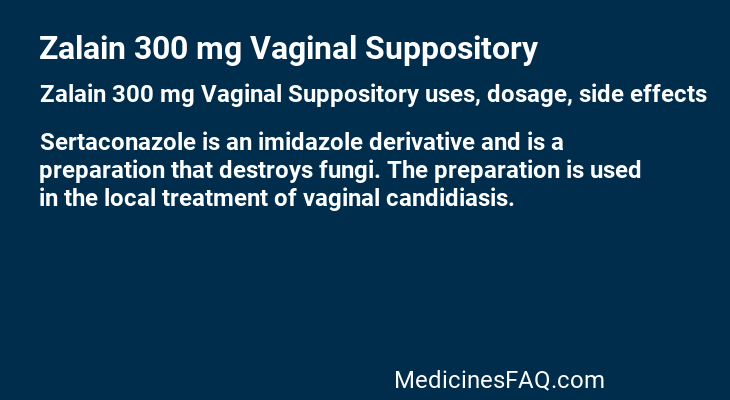 Zalain 300 mg Vaginal Suppository