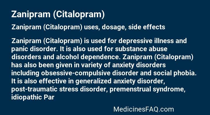 Zanipram (Citalopram)