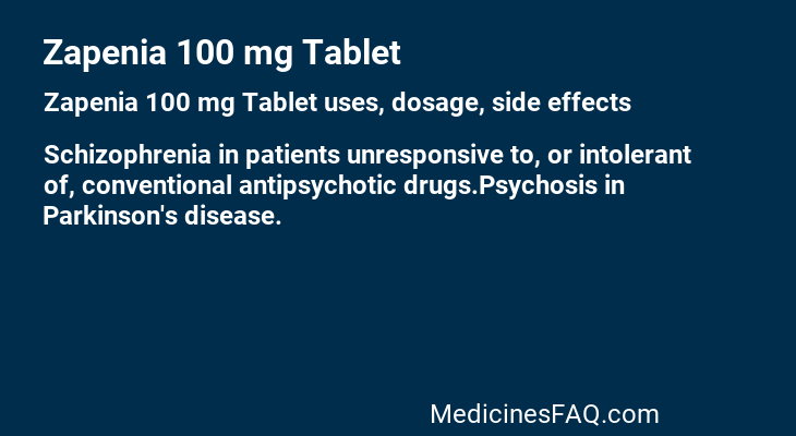 Zapenia 100 mg Tablet