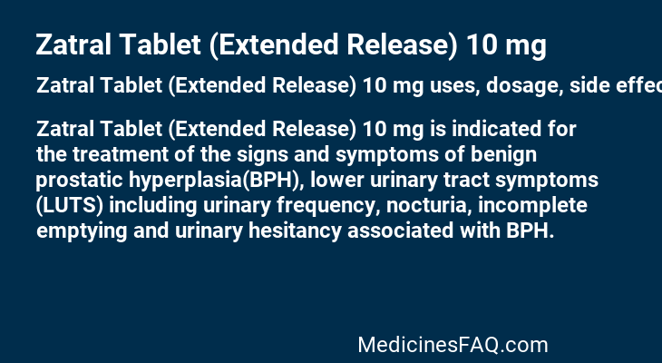 Zatral Tablet (Extended Release) 10 mg