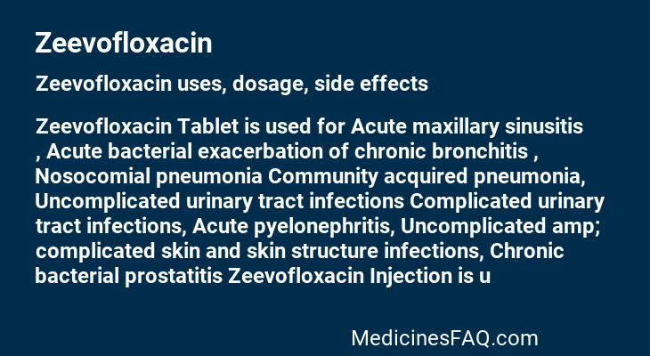 Zeevofloxacin