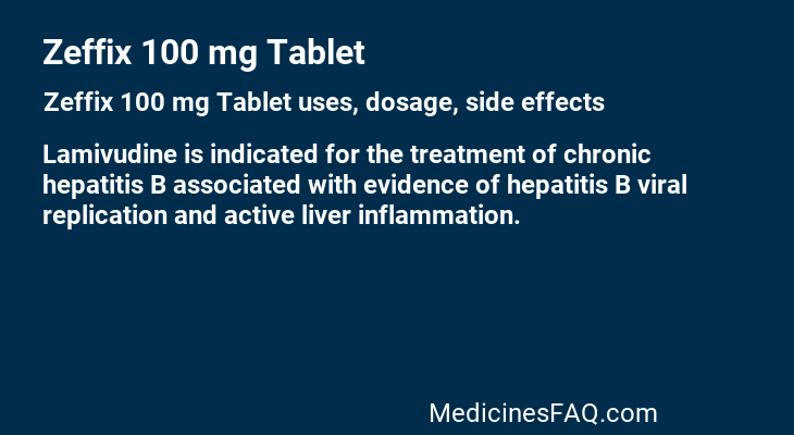 Zeffix 100 mg Tablet