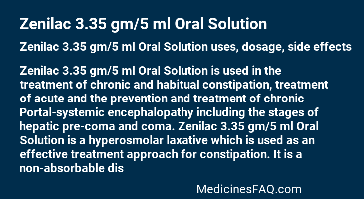 Zenilac 3.35 gm/5 ml Oral Solution