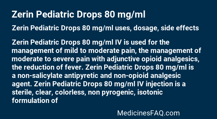 Zerin Pediatric Drops 80 mg/ml