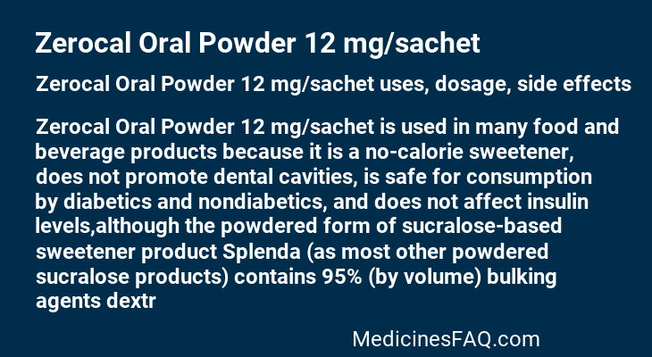 Zerocal Oral Powder 12 mg/sachet