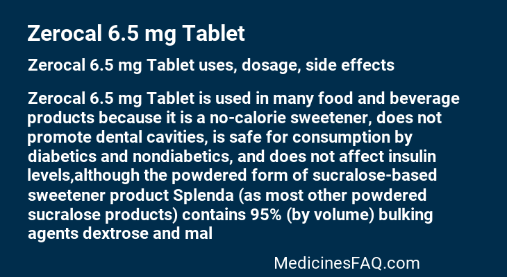 Zerocal 6.5 mg Tablet