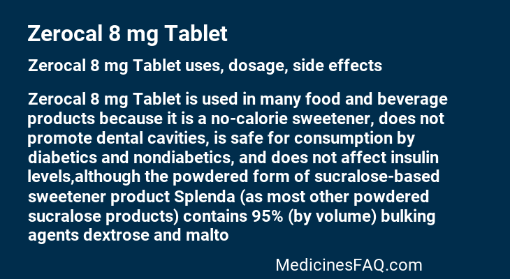 Zerocal 8 mg Tablet