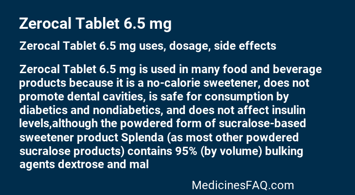 Zerocal Tablet 6.5 mg