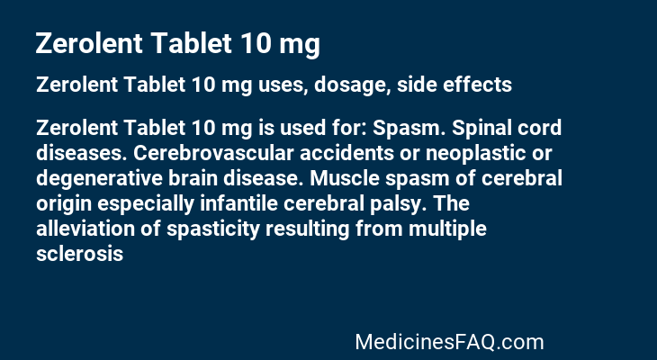 Zerolent Tablet 10 mg