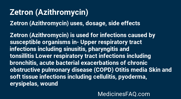 Zetron (Azithromycin)