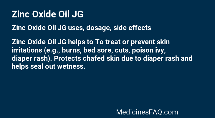 Zinc Oxide Oil JG