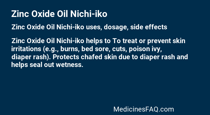 Zinc Oxide Oil Nichi-iko