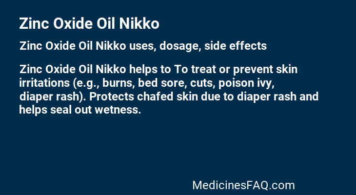 Zinc Oxide Oil Nikko