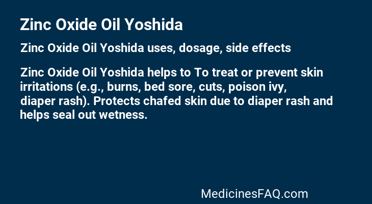 Zinc Oxide Oil Yoshida