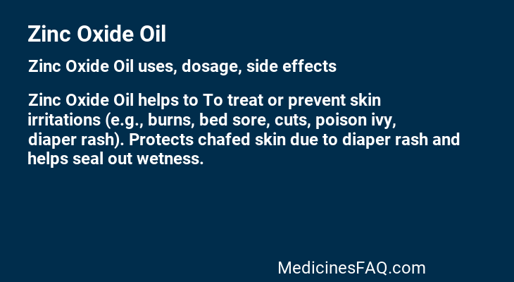 Zinc Oxide Oil