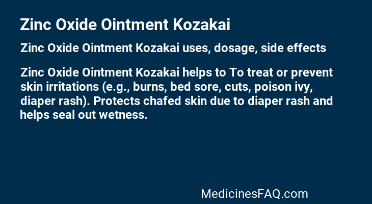 Zinc Oxide Ointment Kozakai