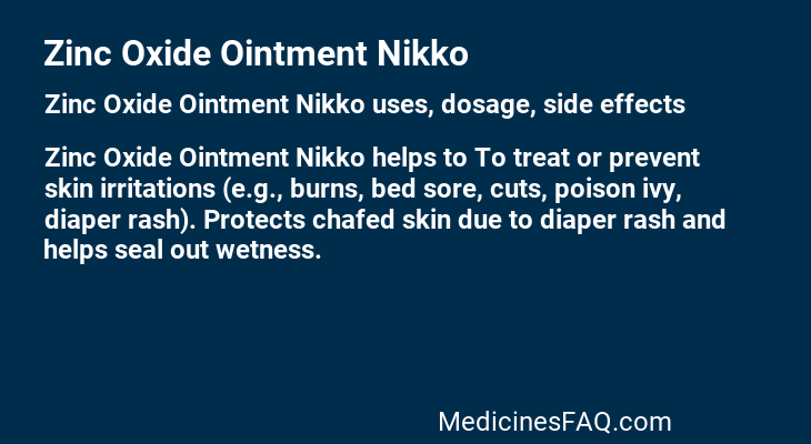 Zinc Oxide Ointment Nikko