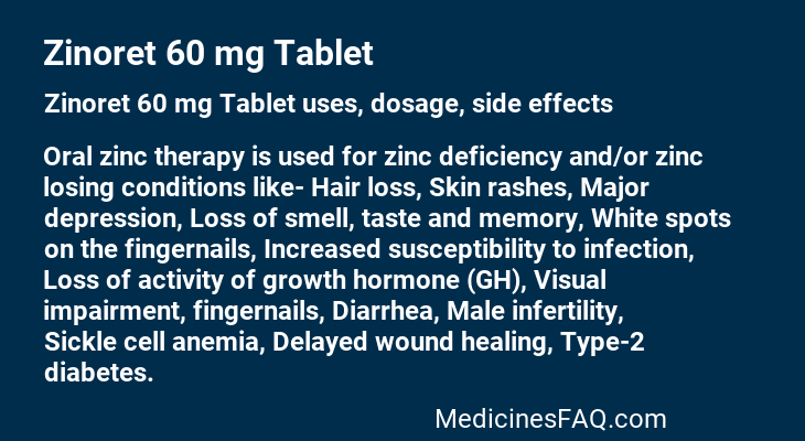 Zinoret 60 mg Tablet