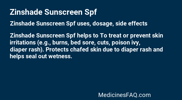 Zinshade Sunscreen Spf