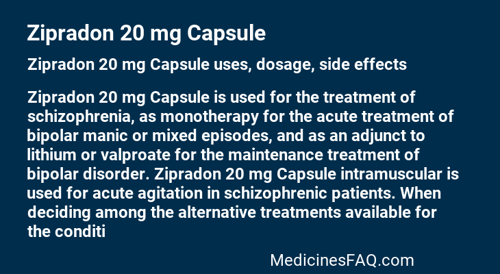 Zipradon 20 mg Capsule