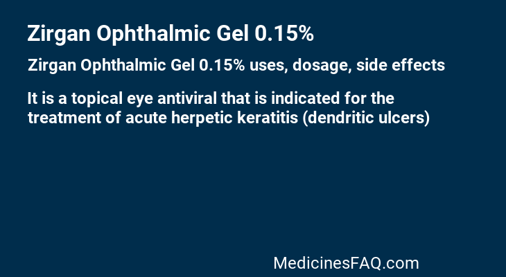 Zirgan Ophthalmic Gel 0.15%
