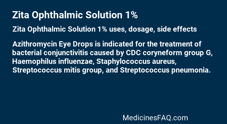 Zita Ophthalmic Solution 1%