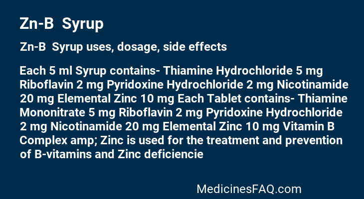 Zn-B  Syrup