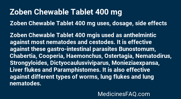 Zoben Chewable Tablet 400 mg