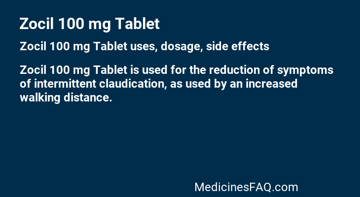 Zocil 100 mg Tablet