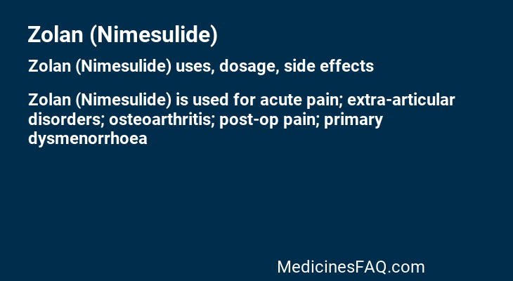 Zolan (Nimesulide)