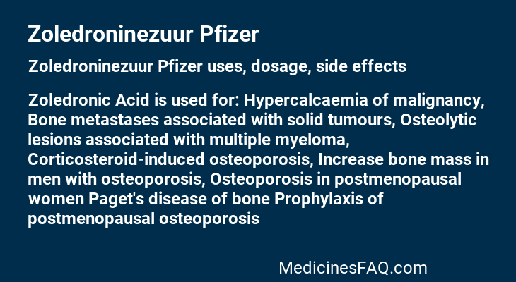 Zoledroninezuur Pfizer