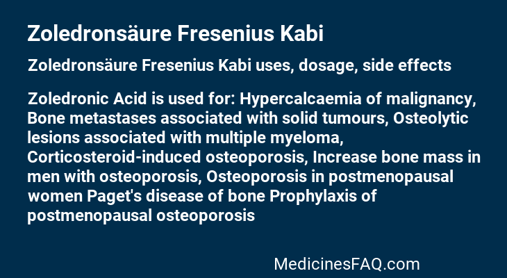 Zoledronsäure Fresenius Kabi