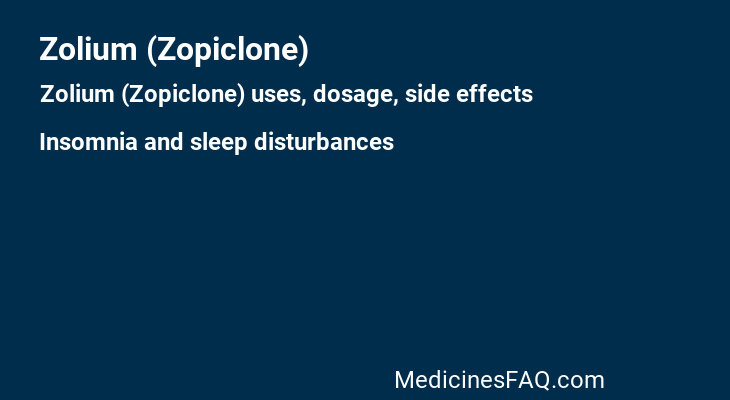 Zolium (Zopiclone)