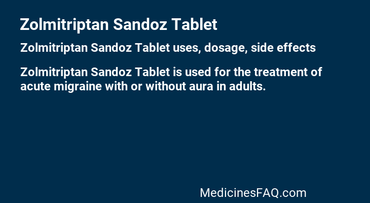 Zolmitriptan Sandoz Tablet