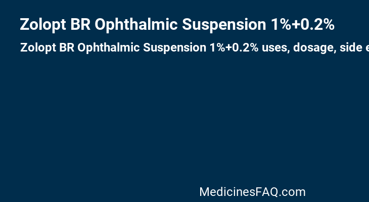 Zolopt BR Ophthalmic Suspension 1%+0.2%
