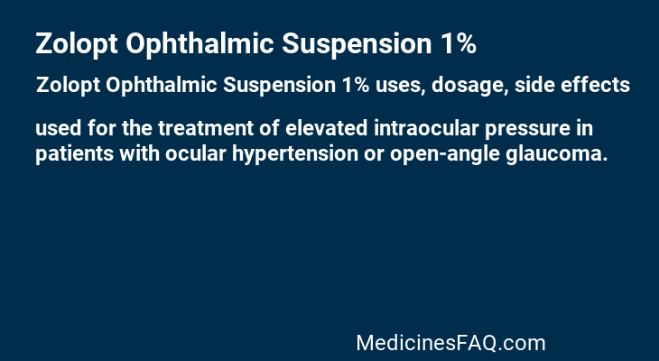 Zolopt Ophthalmic Suspension 1%