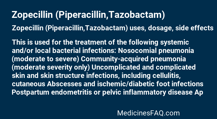 Zopecillin (Piperacillin,Tazobactam)