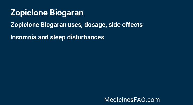 Zopiclone Biogaran