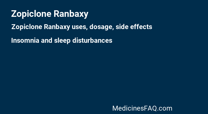 Zopiclone Ranbaxy