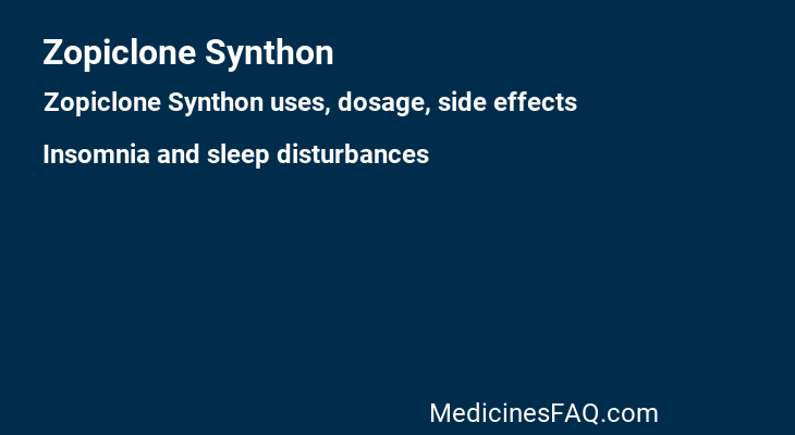 Zopiclone Synthon