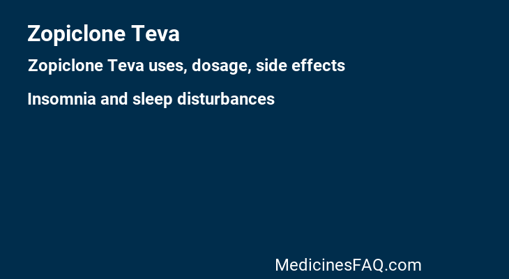 Zopiclone Teva