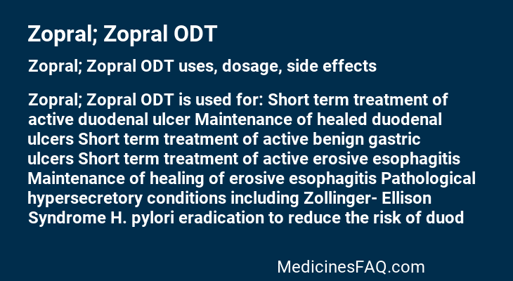 Zopral; Zopral ODT