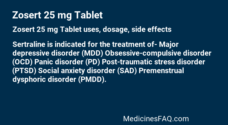 Zosert 25 mg Tablet