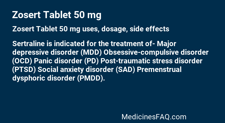 Zosert Tablet 50 mg