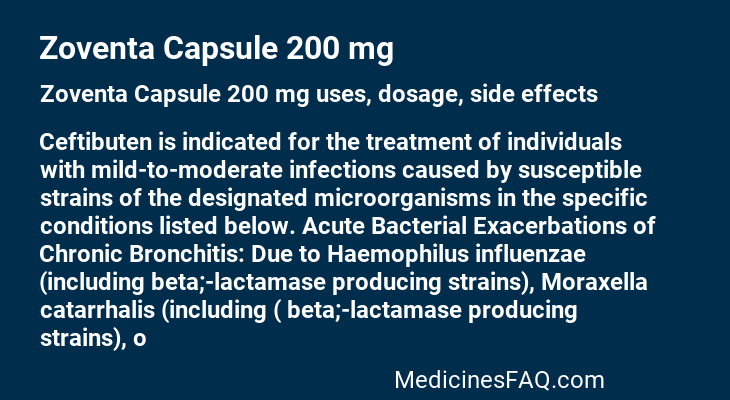 Zoventa Capsule 200 mg