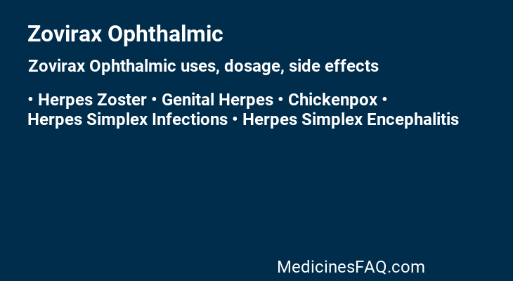 Zovirax Ophthalmic