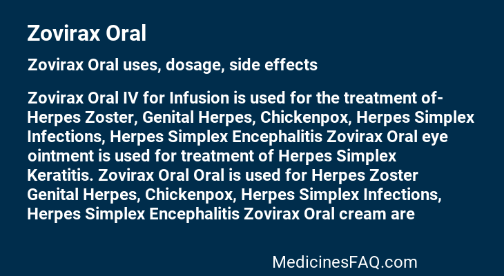 Zovirax Oral