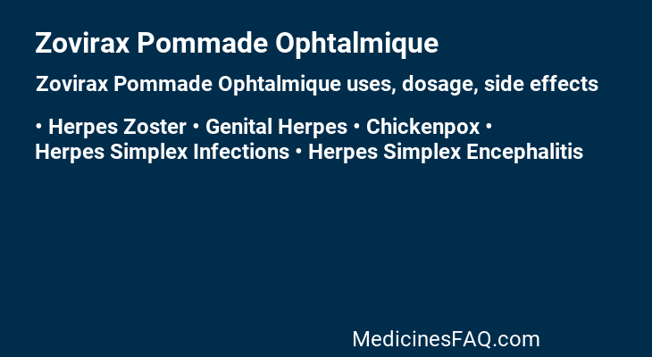 Zovirax Pommade Ophtalmique