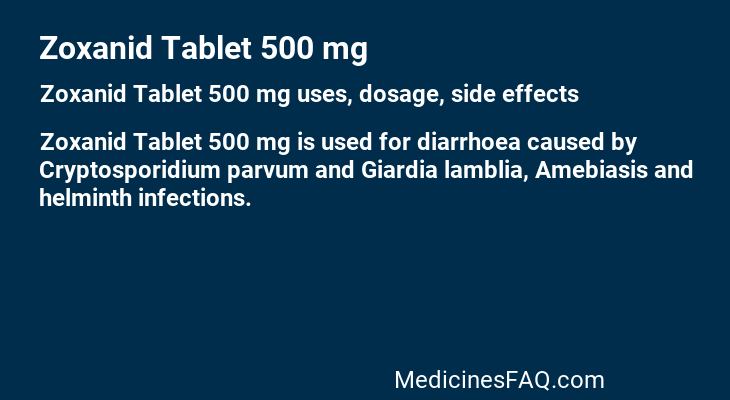 Zoxanid Tablet 500 mg