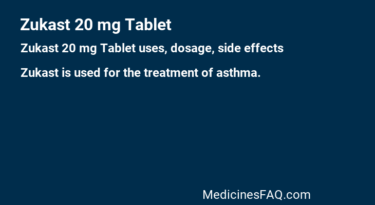 Zukast 20 mg Tablet